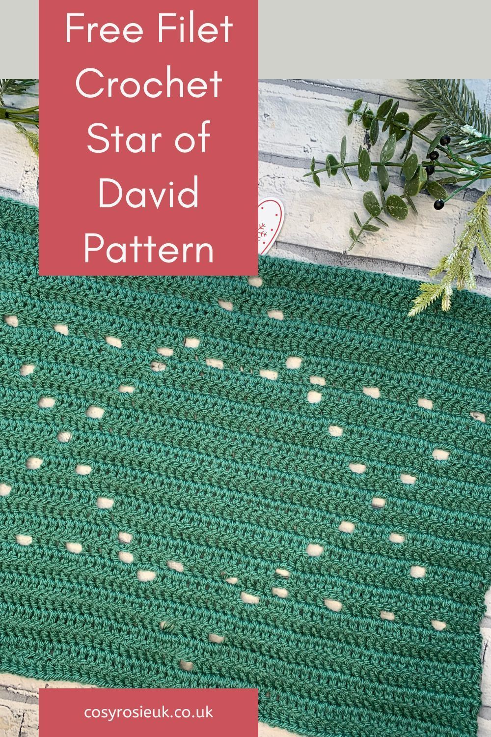 Free Filet Crochet Star of David Pattern 