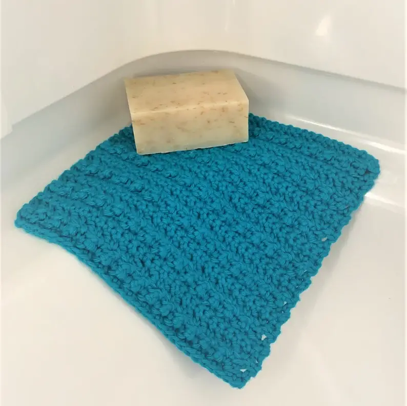 what to crochet with cotton yarn - washcloth