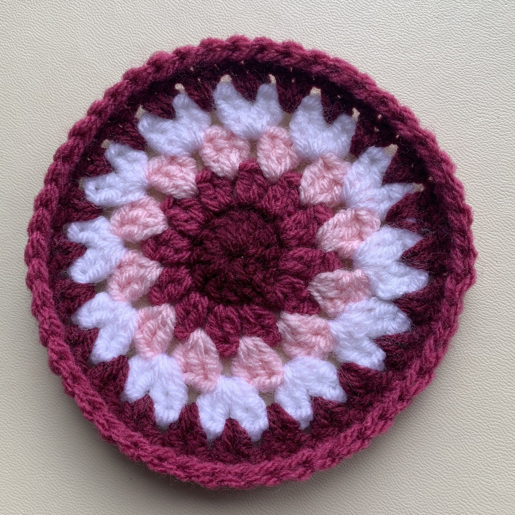invisible join - crochet coaster