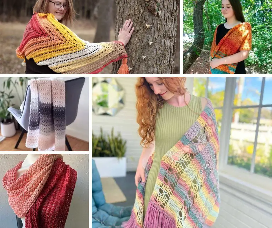 21 Free Crochet Triangle Shawl Patterns